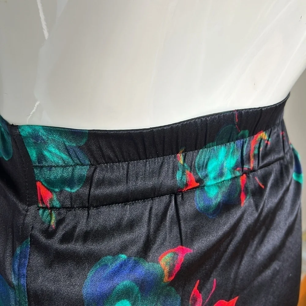 Ganni Sz 32 / US 0 Floral Print 100%Silk Pull On Tie Front Skirt - New with Tags